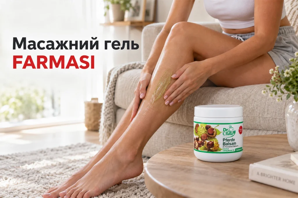Корисні властивості масажного гелю з кінським каштаном FARMASI